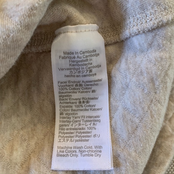 J. Crew Quilted Half Zip Pullover Size L  #BS847 - Picture 4 of 4